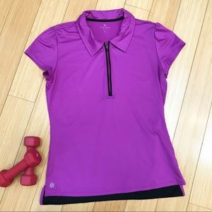 ATHLETA purple polo shirt, S.